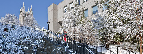 Main campus in winter.