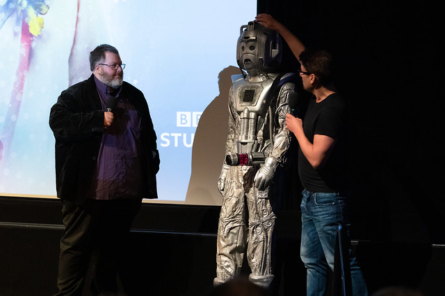 Mark Barton Hill and his Earthshock Cyberman | Earthshock screening | Doctor Who at the BFI-4