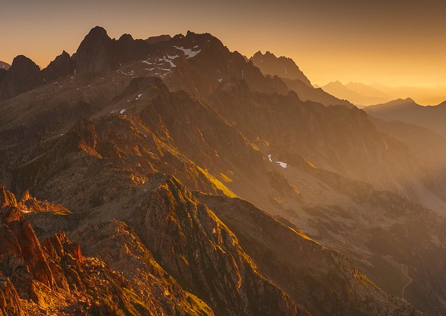 Dawn over the Aiguille Rouge, French Alps