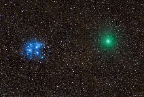 Comet 46P/Wirtanen close to the Pleiades