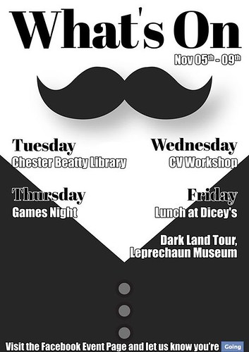 November is here, so as our What's On with our social activities for the following days! Make sure to get involved! :)