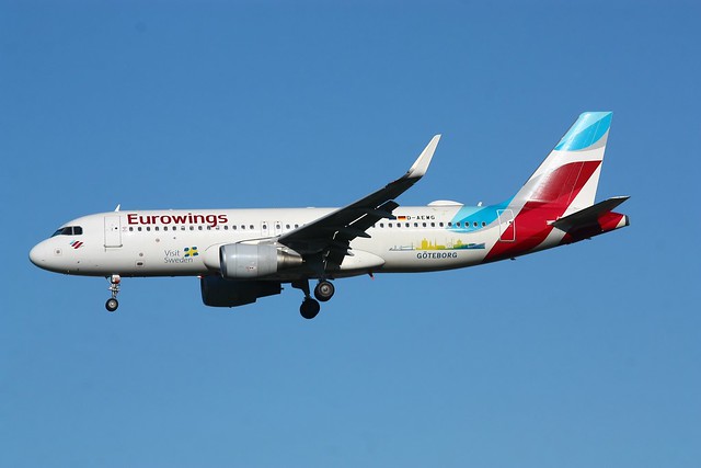 D-AEWG Airbus A320-214(WL) Eurowings --- Heathrow 30-1-19
