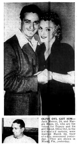 Jack Mercer and Margie Hines (1939)