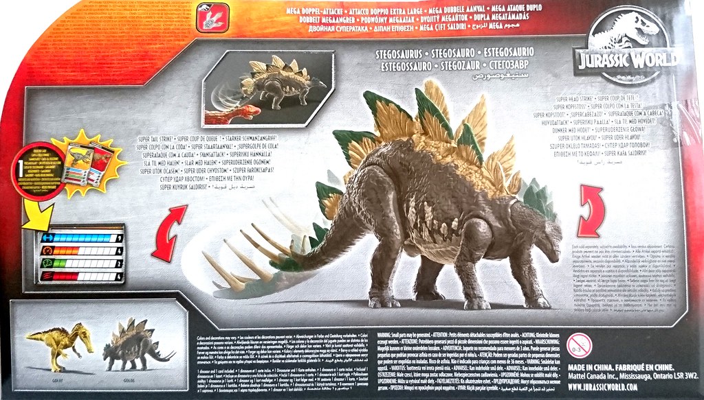 Mattel gdl06-Jurassic World Dino Rivals Mega Double-Attaque Dinosaures stegos 