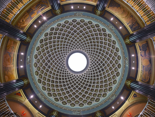 Lobby ceiling, U.S. Custom House, Philadelphia, Pennsylvania. Original image from Carol M. Highsmith’s America, Library of Congress collection. Digitally enhanced by rawpixel.