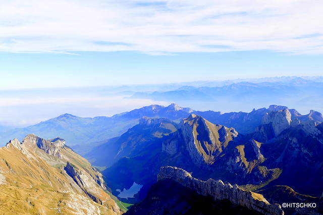 Säntis 2501,9 m der höchste Berg im Alpstein (Ostschweiz)