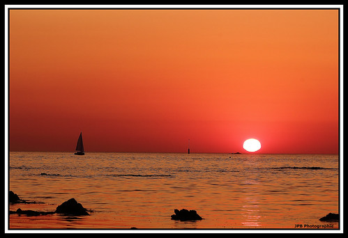 coucherdesoleil sunset mer sea bateaux boats bretagne ciel sky canon dinard