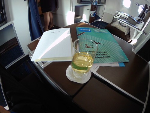 Pre-departure beverage - Henriot Brut champagne | by doctoravios