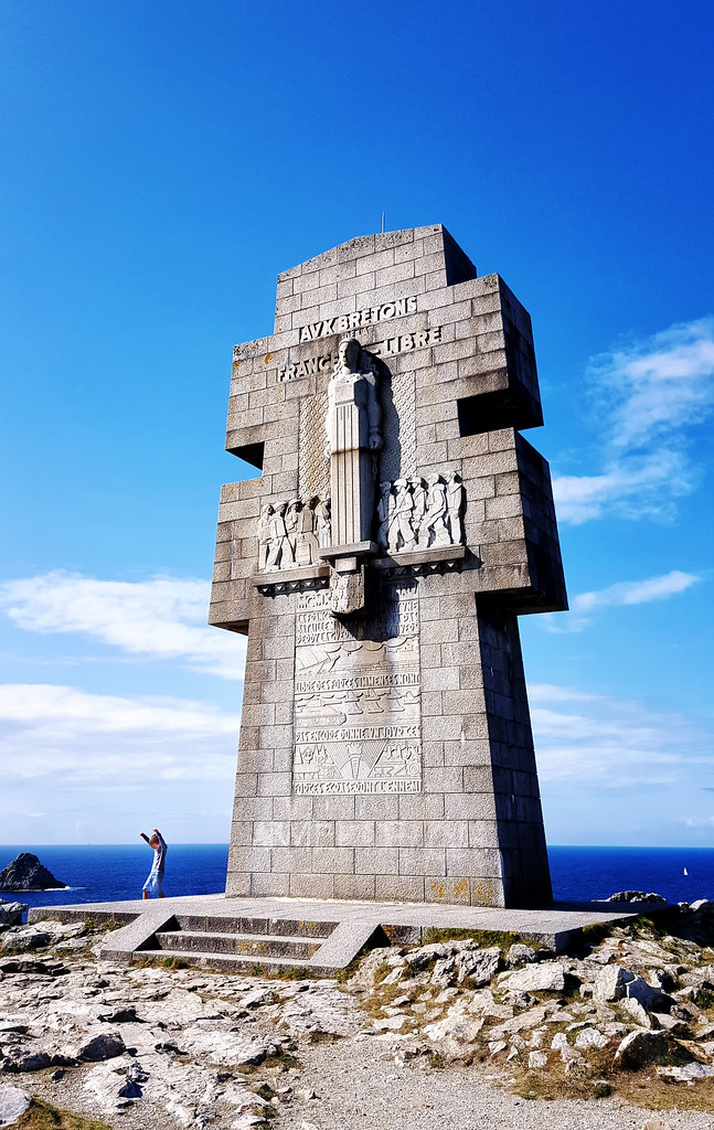 Monument to the Bretons of Free France at Pointe du Pen-Hir, Brittany, France