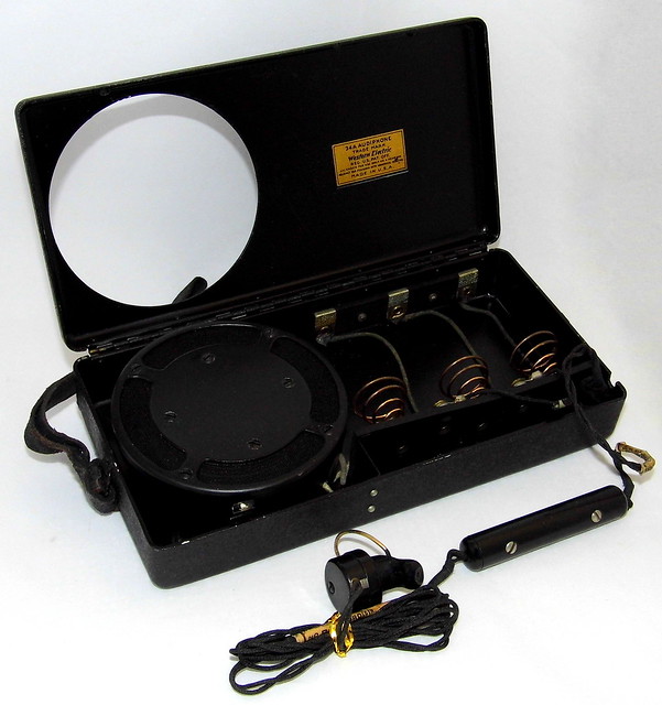 Vintage Western Electric Model 34A Audiphone Carbon Hearing Aid, Made In USA, Circa 1925