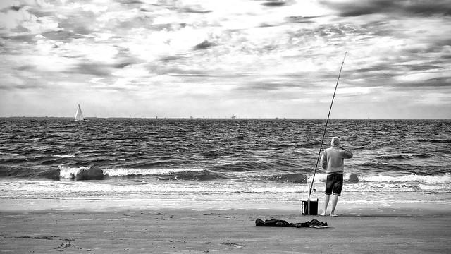 Fisherman waiting for the catch....