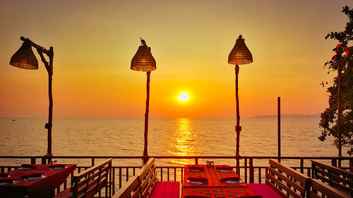thailand pattaya sunset pratumnak seascape coastline