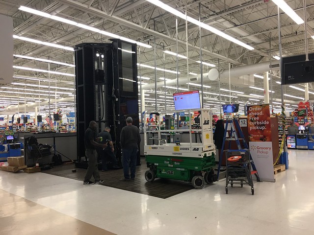 Walmart Pickup Tower being installed (Staunton Walmart)