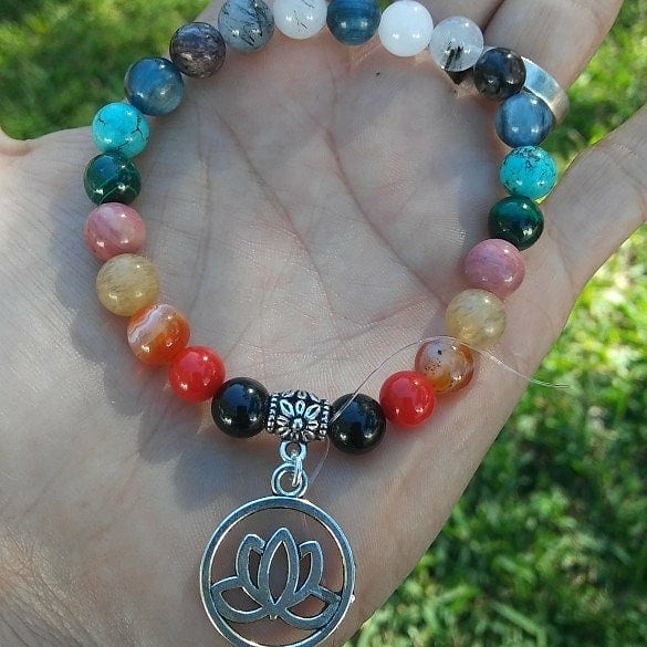 Magik Custom 7Chakra Healing Name Mama Bracelet Stretchy Energy Yoga  Meditation  Walmartcom