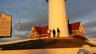 Exploring Nobska Lighthouse at sunset