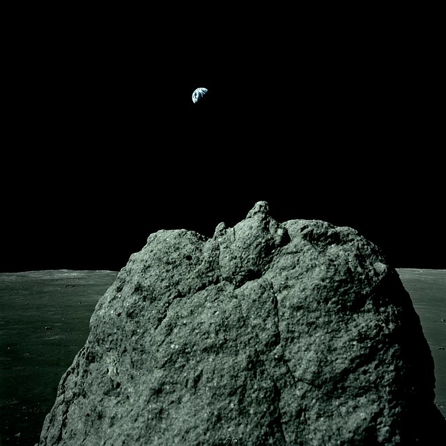 Earth from the surface of the Moon