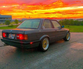 1989 BMW 325i E30 Sunset VW Volkswagen Plant Sunset Red German Autohaus Chattanooga Tennessee European Repair Service Maintenance