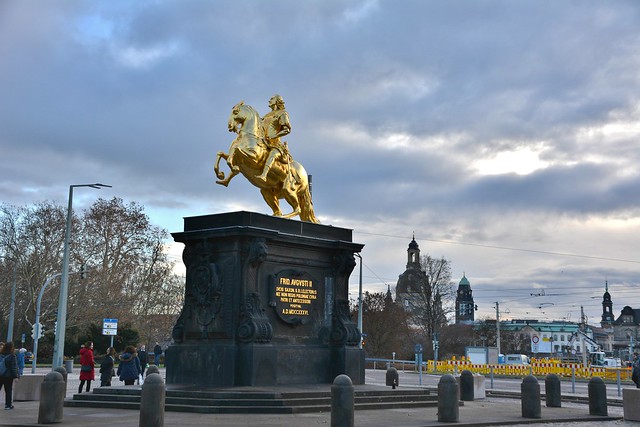 Golden Horseman, Carolaplatz, Dresden, Germany