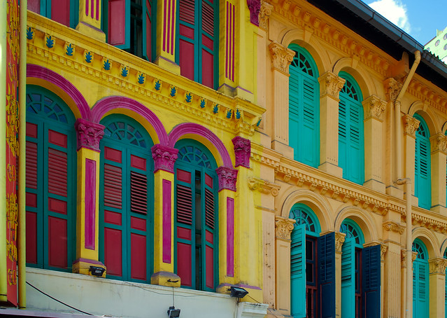 Colourful windows of Singapore