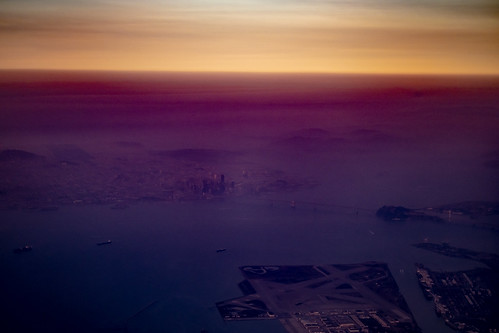 dawn sanfrancisco smoky sunrise aerial aerialview bay yayarea bayarea lodi california unitedstates us