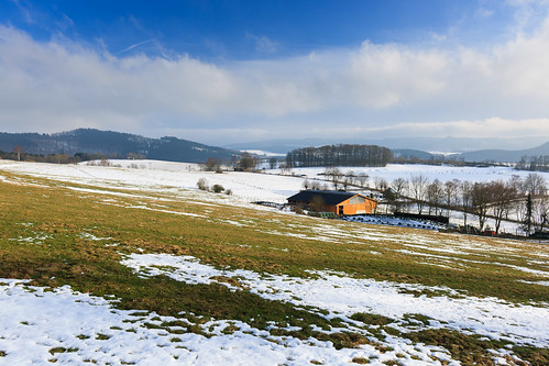 holthausen nordrheinwestfalen germany sauerland northrhine westphalia winter snow deutschland farm agriculture rural europe village