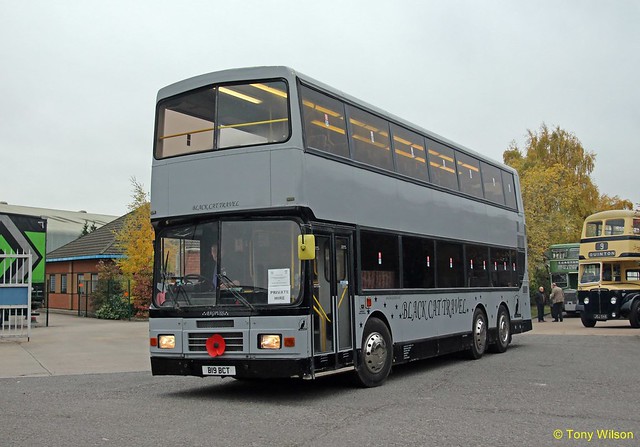 B19 BCT Black Cat Travel named Bagpuss (ex Citybus Hong Kong ex Stagecoach) Leyland Olympian with Alexander body at North Hykeham Nov18 (Copy)