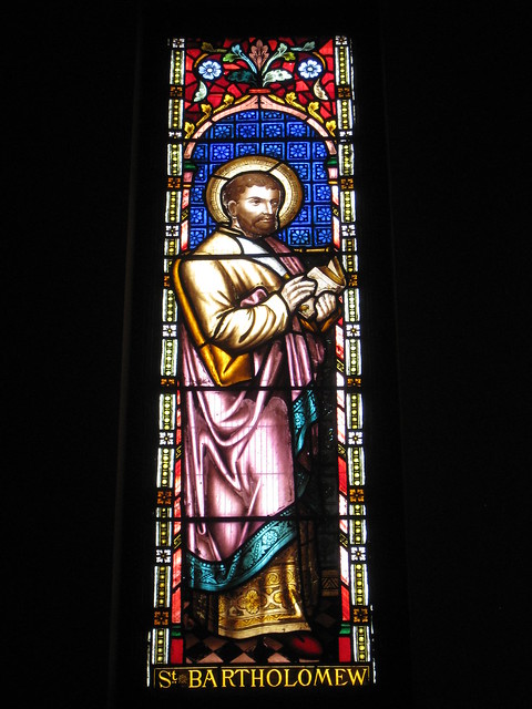 The Saint Bartholomew Stained Glass Window by Ferguson and Urie; Christ Church, Brunswick - Glenlyon Road, Brunswick