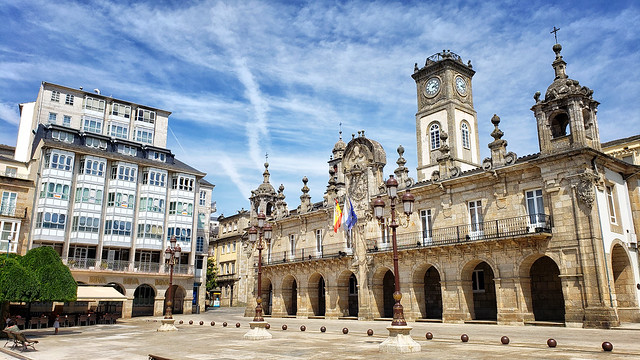 Plaza Mayor in Lugo, Galicia, Spain