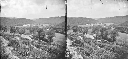 lawrencecollection stereographicnegatives jamessimonton frederickhollandmares johnfortunelawrence williammervynlawrence nationallibraryofireland valley woodedslopes houses viewpoint locationidentified woodenbridge countywicklow railway probablecataloguecorrection possiblecataloguecorrection flipped mirrored flipper stereopairsphotographcollection stereopairs