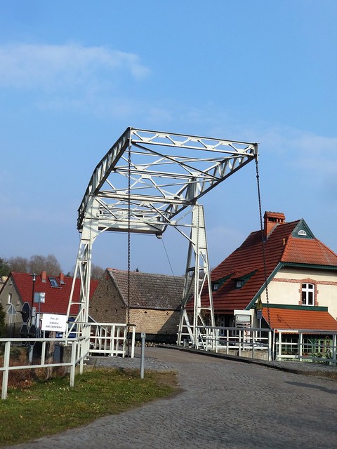 1927 Altfriesack Waage-Balken-Klappbrücke über den Ruppiner Kanal L164 Zur Zugbrücke in 16816