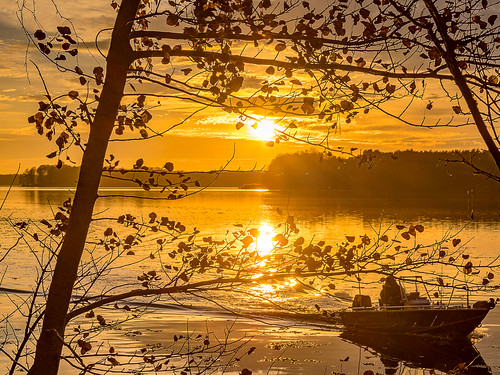 sunset seddinsee berlin köpenick lake boat steppenwolf33 water