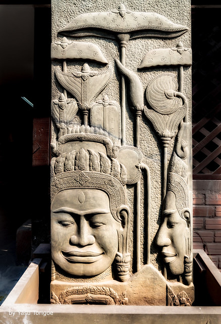 Finished Wall Sculpture at Artisans Angkor Center Where Trainees Learn the Craftsmanship of Khmer Tradition, Artisans Angkor, Siem Reap, Cambodia-10a
