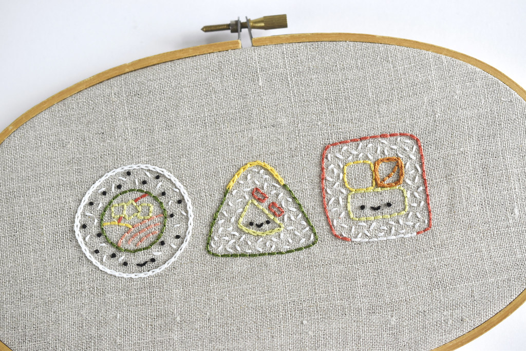 Silly Sushi Hand Embroidery Pattern