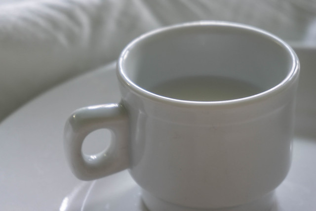 A small cup of milk