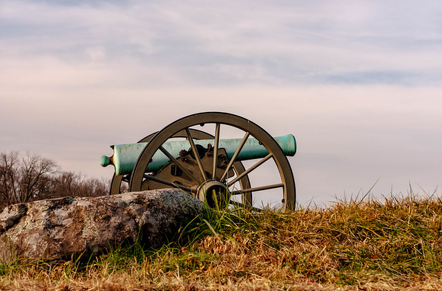 Union cannon atop East Cemetery Hill