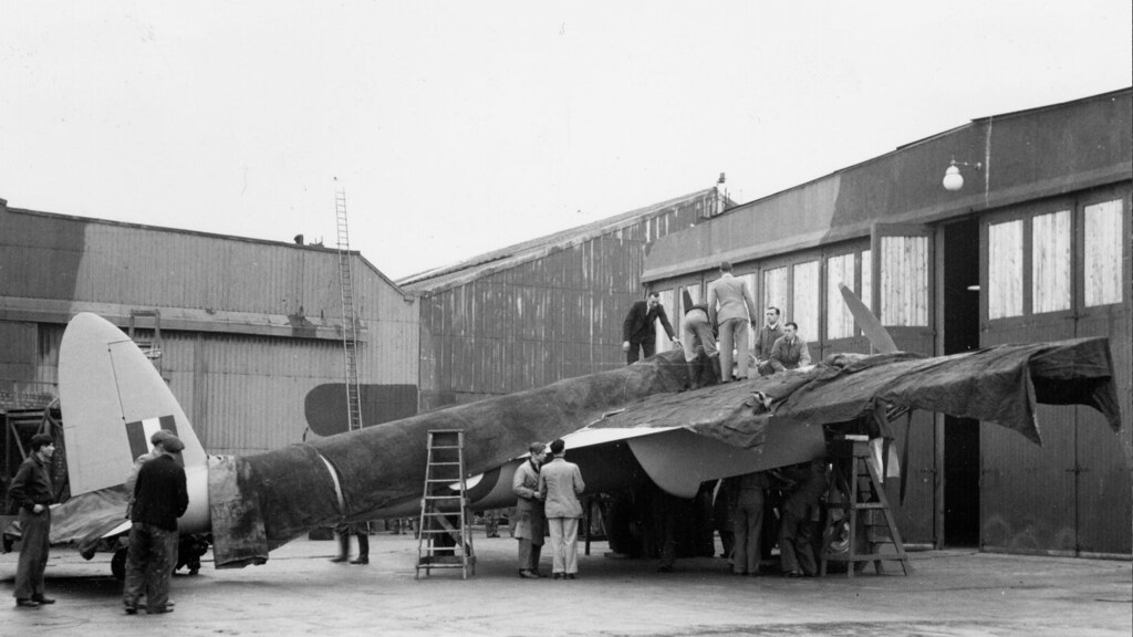 prototype De Havilland DH.98 Mosquito W0234 outside the Assembly Building, 19 November 1940.