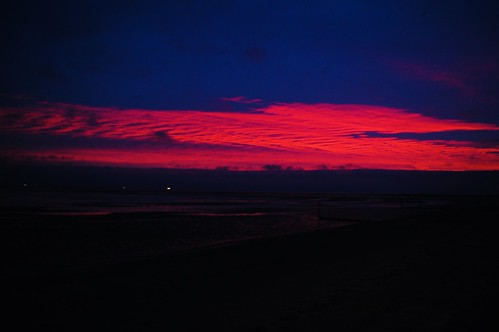 sky sun sunrise outdoor humber england britain east coast north sea red blue