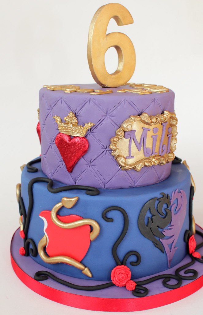 disney descendants cake | With design help from the birthday… | Flickr