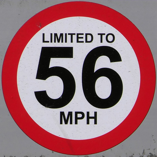 LIMITED TO 56 MPH