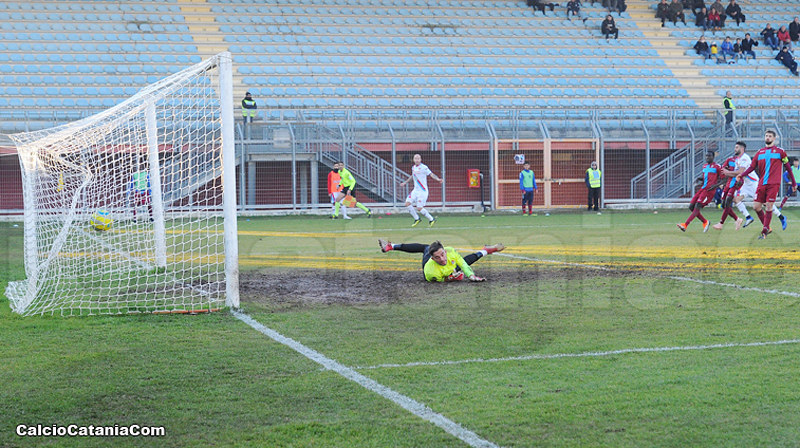 Luca Calapai realizza il gol vittoria a Rieti