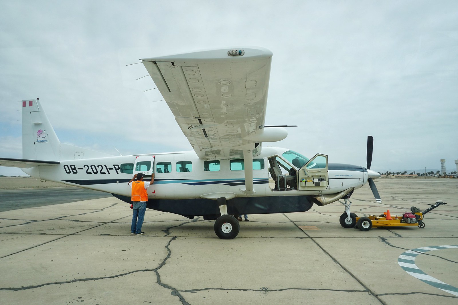 A plane for flights over the Nazca Lines, Peru