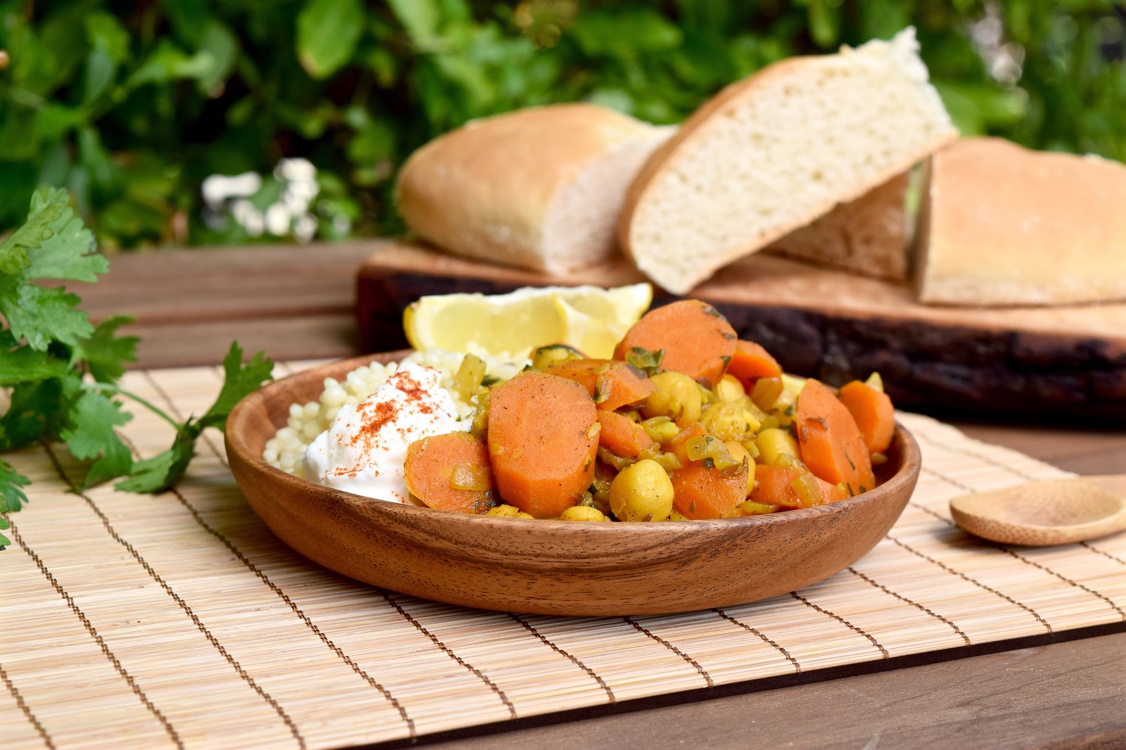 moroccan carrot and chickpea tagine