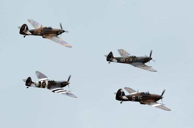 Some of the Few....Battle Of Brittain Fly Past Cosford 2015