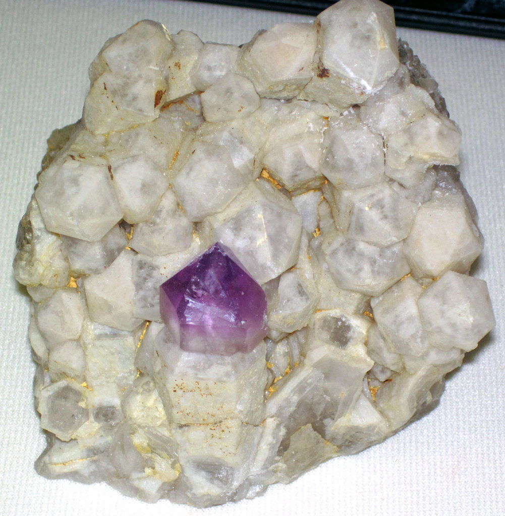 Amethyst-milky quartz (Diamond Hill, Ashaway Village, Hopkinton, Rhode Island,