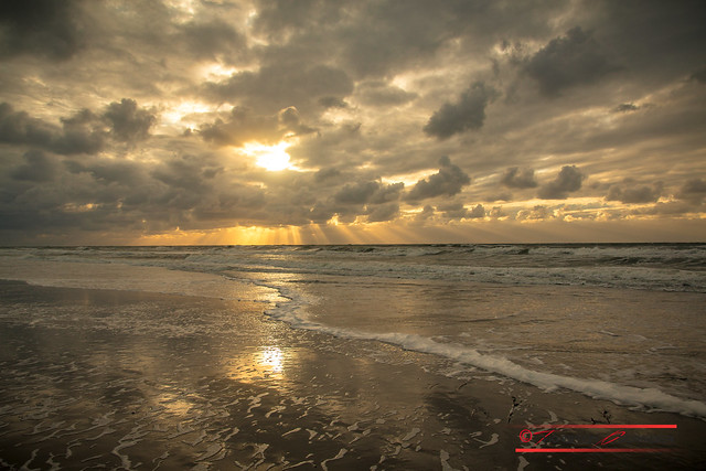 Sunset at Texel-beach