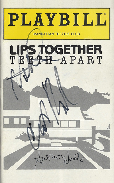1991 Off-Broadway - Lips Together Teeth Apart Playbill
