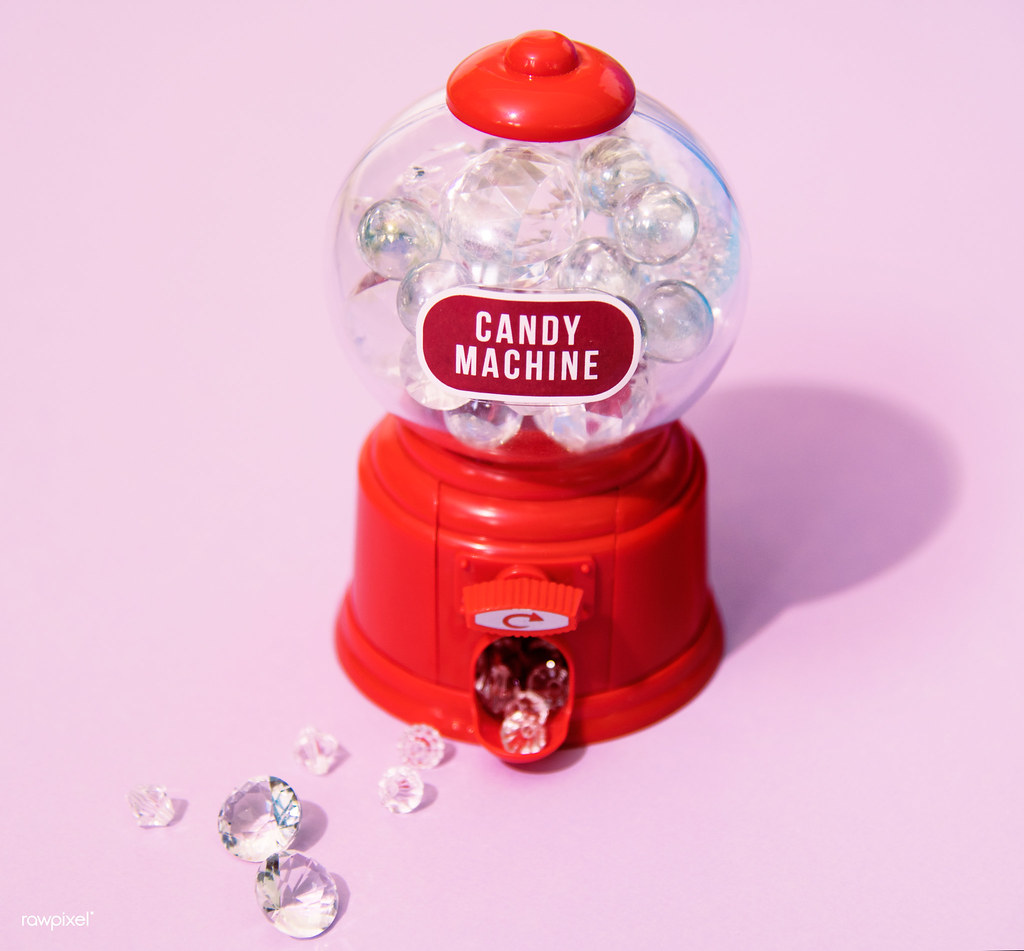 Colorful and bright candy machine