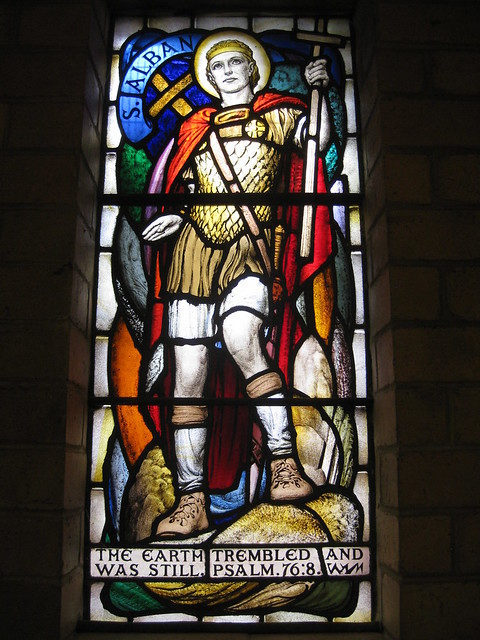 The Saint Alban Window by Napier Waller: Saint John the Apostle and Evangelist Church of England - Burke Road, Camberwell