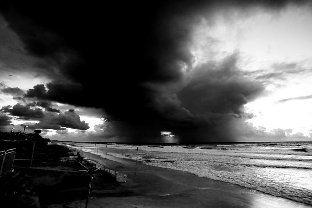 The Storm- Tel-Aviv beach - Bַַַַ&W - Follow me on Instagram:  @lior_leibler_photography
