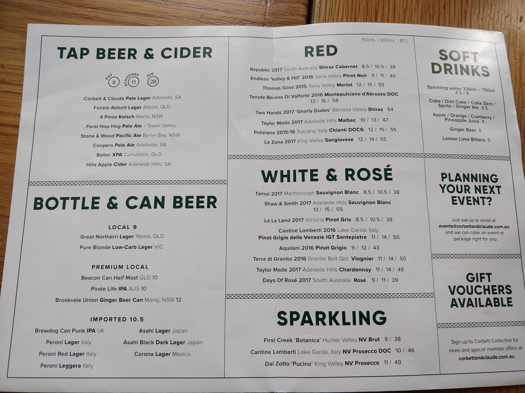 Drinks menu - Colbert and Claude, Brisbane | Alpha | Flickr
